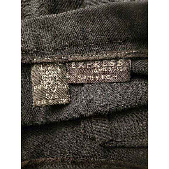 Express Stretch Women's Size 5/6 Black Pants - Picture 4 of 4
